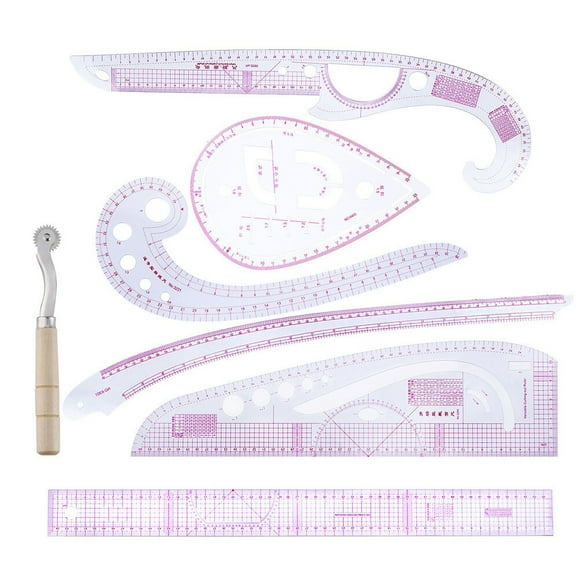 1 Set of 7pcs Sewing Measuring Rulers Curve Cutting Tool for Sleeve and Clothing