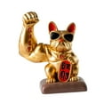 thumbnail image 1 of DOLITY Sculpture Animale Bras Musclé Statue de Chien Porte-Bonheur pour Centre de Table Intérieur Or, 1 of 9