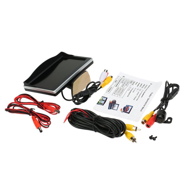 Copia de seguridad de la vista trasera del coche del monitor de pantalla LCD TFT de 5 pulgadas