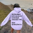 thumbnail image 4 of WENWU Women's Hoodies Sweatshirts Long Sleeve Pullover Hoodie Sweatshirt Cute Hoodies Purple Sweatshirt for Women Fall Jacket Women’S Clothing, 4 of 7
