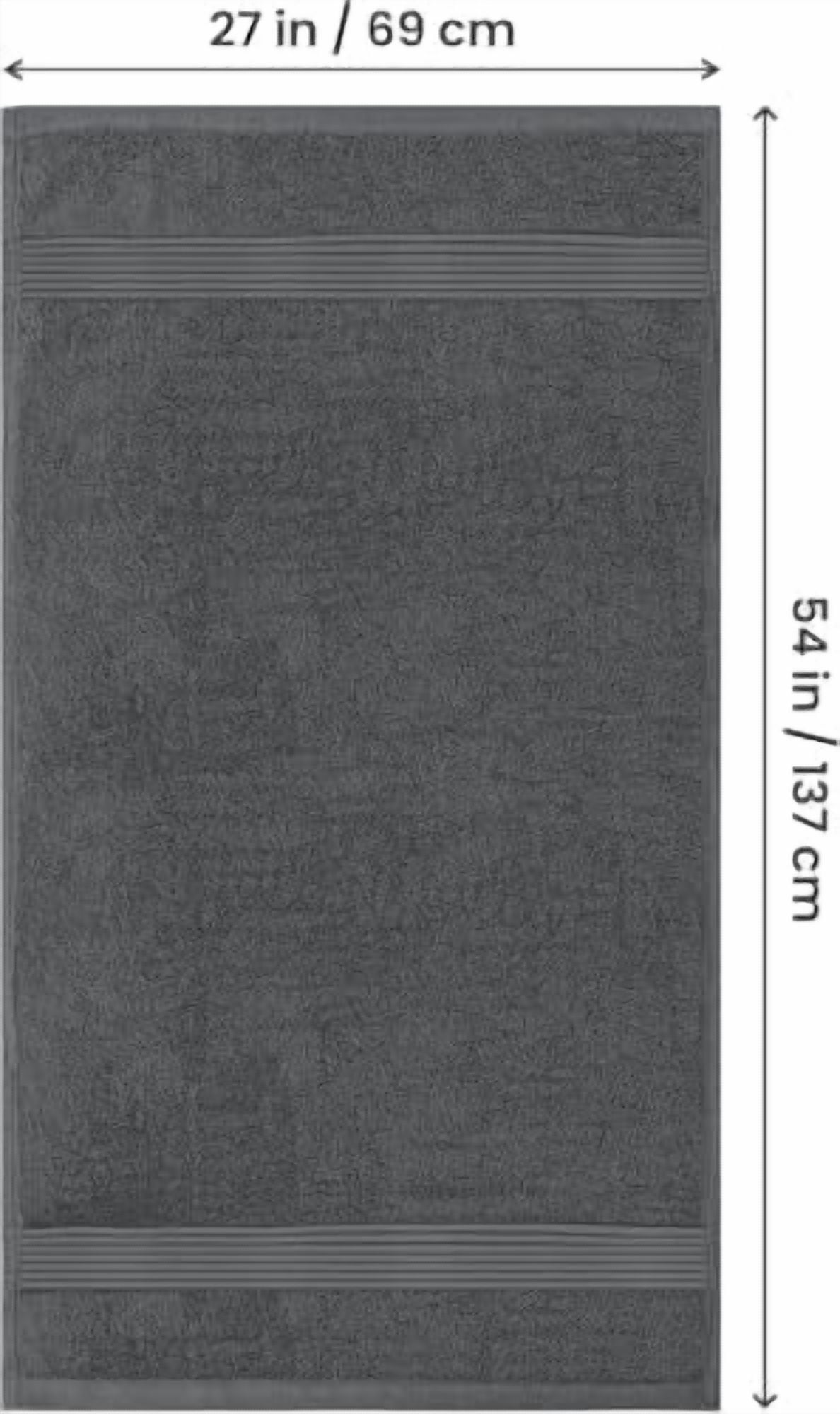 4 Pack Bath Towels Set, 27 by 54 Inches, 100% Ring Spun Cotton, Quick Dry, Highly Absorbent, Soft Feel Towels, Perfect for Daily Use, Grey