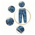 thumbnail image 5 of SonxaHe Toddler Boys Jeans Elastic Mid Waist Active Denim Pants Children Comfy Sports Fall Winter Jeans Blue,Sized 2-3, 5 of 8