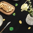 thumbnail image 3 of St. Patricks Day Tablecloth 60×84 Inch, Clover Shamrock Hat Black Washable Table Cover for Party Picnic Dinner Decor, 3 of 6
