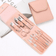 thumbnail image 4 of Kit De Pedicura Profesional Cortaúñas Herramientas, Kit De Aseo Herramienta Para El Cuidado De Las Uñas Con Estuche De Viaje De Cuero 12 Piezas - Rosa, 4 of 5