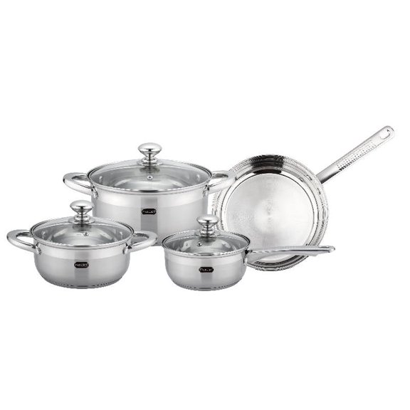 Batería de Cocina Luxor 7 pz Acero Inoxidable Inducción Fraciel