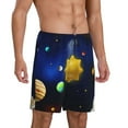 thumbnail image 2 of Wukai Solar System Men’s Short Pajama Pants With Pockets Soft Sleep Pj Shorts for Men-X-Large, 2 of 6
