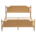 thumbnail image 5 of Traditional Style Rattan King Size Platform Bed Frame, Wooden Bed Frame with Rattan Headboard and Footboard, No Box Spring Needed, Easy Assembly, 5 of 8