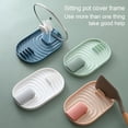 thumbnail image 3 of 4 Pack Foldable Pot Lid Holder, Rest with Drip Pad, Kitchen Utensil Rest for Spoons Lids Spatula Tongs, Hanging Design Kitchen Storage Rack, 3 of 5