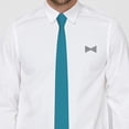 thumbnail image 4 of Oasis Tie Premium Mens Wide Sea Green Gabardine Matt Necktie Tuxedo Peacock Turquoise Color Deep Aqua Corbatas (Avalon Teal, Wide 3.35"), 4 of 6