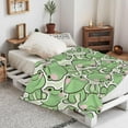 thumbnail image 4 of Cute Frog Blanket for Adults Green Frog Throw Blanket for Kids, Frog Gift for Frog Lover, Soft Cozy Flannel Blankets for Bed Couch Sofa 50x40 Inches, 4 of 6