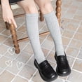 thumbnail image 3 of Jalioing Knee High Socks for Girls School Uniform Cotton Stockings Girls Kids Breathable Soft Long Socks, 3 of 6