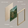 thumbnail image 4 of PixonSign Framed Wall Art Tropical Jungle Wildlife Scenes Prints, Set of 4 Rustic Village Landscape Paintings, Minimalism Wall Décor, Adhesive Canvas Poster for Home Decor - 11"x14" Natural, 4 of 5