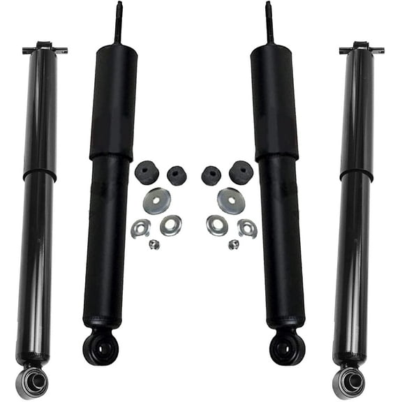 Detroit Axle - 4pc Shocks Absorbers for 2004-2012 GMC Canyon Chevy Colorado Isuzu i-350 i-370, Front and Rear Shock Absorbers Assembly 2005 2006 2007 2008 2009 2010 2011 Replacement