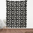 thumbnail image 3 of Ambesonne Flower Fabric by the Yard Upholstery, Vintage Style Blossom Design, 2 Yards, Black and Ivory, 3 of 4