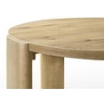 thumbnail image 3 of Bowen 47" Round Oak Dining Table - Solid Wood, Seats 4, Modern Kitchen Table, Oak Finish, Rubberwood & MDF, Natural Grain, Family Dining., 3 of 5
