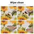thumbnail image 4 of JEUXUS Vintage Sunflower Round Tablecloth , Tablecloths Stain Resistant waterproof spill proof Polyester Table Cloth cover for Decoration Holiday Parties Kitchen Dining Picnic Indoor Outdoor, 4 of 7