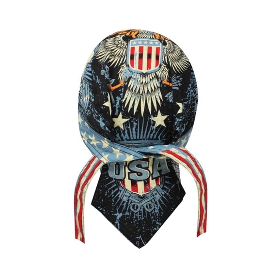 Headwrap DANBANNA American Iron Du Rag Skull Cap Bandana Doo Rag