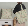thumbnail image 5 of Soimoi Beige Modal Satin Fabric Bow & Stripe Print Fabric by the Yard 42 Inch Wide, 5 of 5
