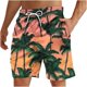 thumbnail image 1 of Pantalones Cortos Casuales de los Hombres Impresos Pantalones de Playa con Cordón de Bolsillo Deportivos, Poliéster Ligero para Primavera Verano Al Aire Libre Y Diario, 1 of 8