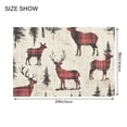 thumbnail image 4 of Yayeee Bath Rug for Bathroom Floor Non Slip Contour Fluffy Soft Absorbent Mat, 20"x24", Plaid Deer, 4 of 7