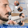 thumbnail image 3 of Recortadora Eléctrica De Barba Nariz 4 En 1 Afeitadora Malubero Plateado, 3 of 4