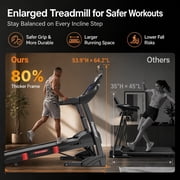 12MPH Folding Treadmill with 20% Auto Incline, 300-400 LB Capacity, Treadmills for Home Running Walking, 5.1HP Brushless Motor, Foldable Electric Treadmill Running Machine with APP & Bluetooth