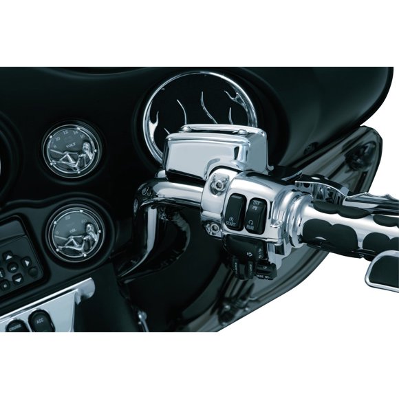 Kuryakyn 1740 Accesorio Para Manillar De Motocicleta: Kit Completo De Control De Freno Y Embrague De Repuesto Cromado Para Motocicletas Harley-Davidson Touring 2008-13