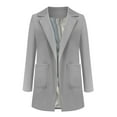 thumbnail image 5 of VEKDONE Women's Solid Blazer Boyfriend Style Open Front Blazer Elegant Work Jacket Coat Outwear with 2 Pockets 2025 Clearance on Sale Plus Size S-5XL, 5 of 8