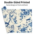 thumbnail image 6 of SUNOLIFE Spring Blue Floral Placemats Set of 4 Flowers Parten Linen Double-Sided Dining Table Place Mats for Dining Table Decor 12"Wx18"L in, 6 of 6