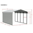 thumbnail image 4 of Arrow 12 x 20 x 9 ft Charcoal Carport With 1 Side Wall Kit, 4 of 15