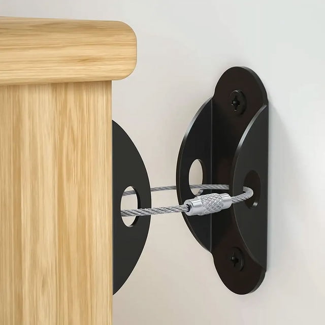 Anclajes para muebles (paquete de 10) correas antivuelco para muebles a prueba de bebés, correas de metal resistentes a terremotos de tensión de 400 libras