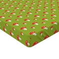 thumbnail image 2 of Ambesonne Mushroom Fitted Sheet 2 Pcs Set, Toadstools, Twin XL, Apple Green Vermilion, 2 of 3
