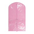 thumbnail image 3 of Funda protectora transparente de PVC para uniformes de baile y vestidos de animadoras, con 3 bolsillos con cremallera. Rosa, 3 of 8