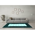 thumbnail image 3 of Ahgly Company Indoor Rectangle Abstract Light Blue Contemporary Area Rugs, 5' x 7', 3 of 4