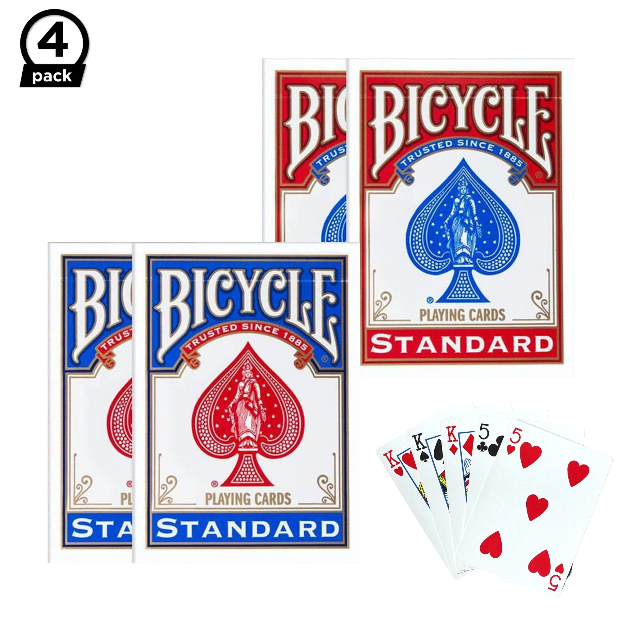 Bicycle Rider Back Poker 808 Single Deck Playing Cards Texas Hold'em Rules blue 