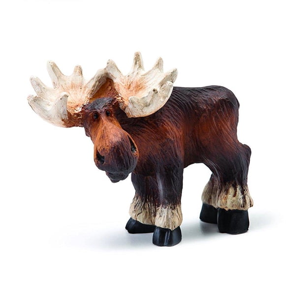 DEMDACO Bearfoots Moose Shelf Sitter — Hand Cast Resin Figurine, Brown, 7.5" X 7"