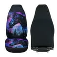 thumbnail image 4 of Uorisanigo Front Car Seat Protective Covers - Non-Slip Galaxy Horse Print Auto Seat Cover Universally Used for Cars, SUV Trucks - Washable Car Driver Seats Covers Accessories, 4 of 7