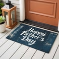 thumbnail image 4 of 2x3 Ft Entryway Area Rug, Happy Father's Day Kitchen Rug Runner Washable Floor Mat, Dark Blue Shabby Wooden Grain Non Slip Indoor Door Mat Throw Carpet for Bathroom Living Room Bedroom, 4 of 8