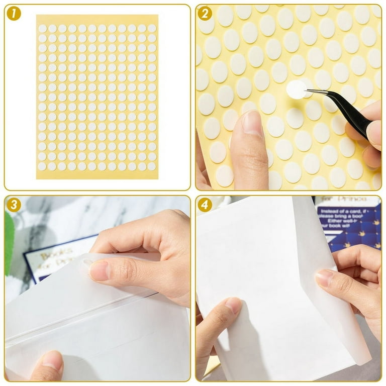 3600Pcs Glue Points Double Sided Sticky Adhesive Dots Round Putty