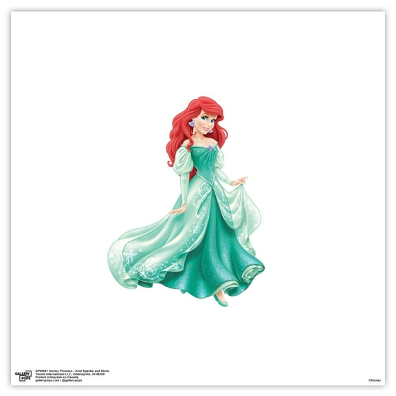 Gallery Pops Disney Princess - Ariel Sparkle and Shine Wall Art, Unframed Version, 12" x 12"