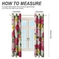 thumbnail image 2 of Floral Colorful Flower Curtains Aesthetic Envrionmental Friendly Picture, Living Room Bedroom Window Drapes 2 Panel Set, 2 of 5