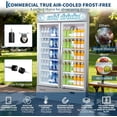 thumbnail image 5 of 34.8 Cu.ft Commercial Beverage Fridge, Double Glass Door Display Refrigerator with Adjustable Shelves, Customizable LED Lightbox & Frost-Free System, Beverage Cooler for Restaurant Bar Store, Silver, 5 of 8