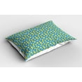 thumbnail image 2 of Ambesonne Lemon Pillow Sham 2 Pack, Summer Theme Energetic Fruit, 30"x20", Sky Blue and Mustard, 2 of 3