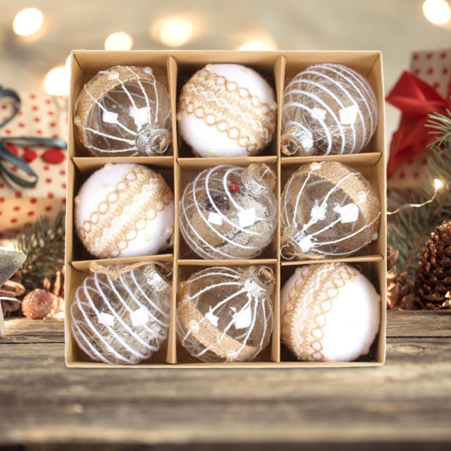 Bolas colgantes de árbol BLESIY Adornos decorativos colgantes 8 cm