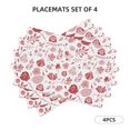 thumbnail image 2 of Placemats Set Of 4 / 6, Flower Leaves E Placemats For Dining Table Indoor/Outdoors Heat Resistant Washable Placemats 18" X 12", 2 of 8