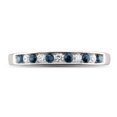 thumbnail image 3 of 1/4 Carat T.W. Round Diam. 18k White Gold 11 Stone White & Blue Sapphire Band, 3 of 4