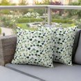 thumbnail image 4 of Gradient Green Leaf Pillow Covers 2 Pack Spring Watercolor Gradient Green Leaves Plant Pillowcase Waterproof Outdoor Throw Pillow Cover for Patio Garden Square Cushion 26”x26”, 4 of 9