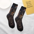 thumbnail image 4 of Uemuo Classical Style Brown Owl Printed Kids Boys Socks Seamless Crew Socks Crazy Funny Athletic Sport Socks for Children, 4 of 6