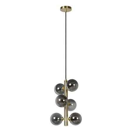 

Renwil Page 6-Light Modern Steel Metal & Glass Ceiling Fixture in Brass