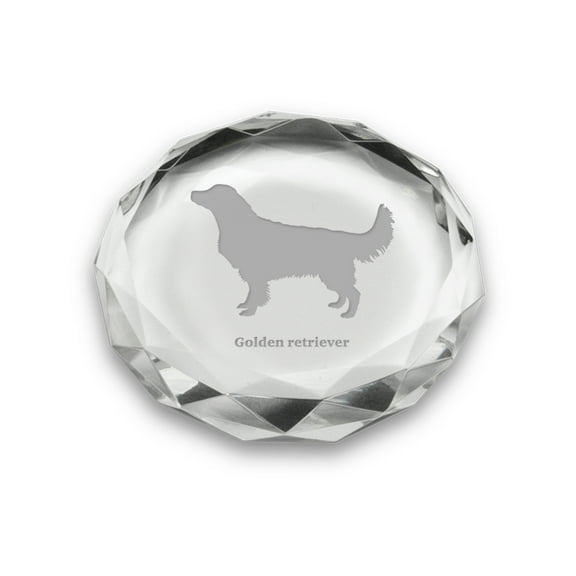Golden Retriever Deep Etched Paperweight